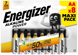 Energizer Alkaline Zinc Manganese Dioxide AA Batteries 1.5V