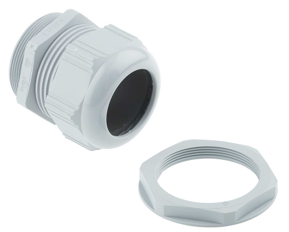 Lapp SKINTOP Series Grey Polyamide Cable Gland, M50 Thread, 27mm min., 34mm max., IP66, IP68, IP69K
