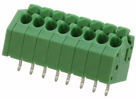 Phoenix Contact PTSA 1.5/ 8-3.5-F Series PCB Terminal Block, 3.5mm Pitch, Through Hole Mount, Solder Termination