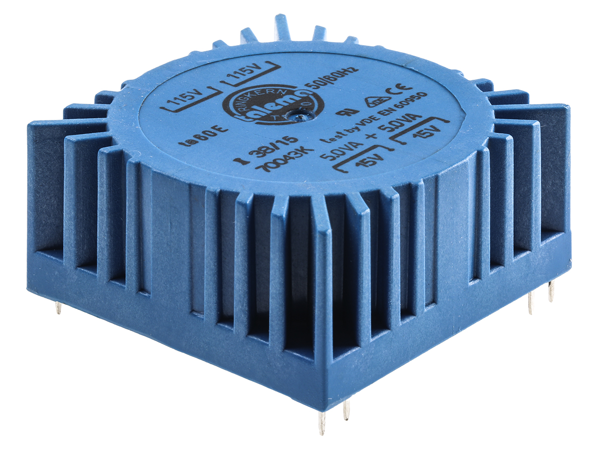 Nuvotem Talema 115 V ac, 230 V ac, 2 x 15V ac Toroidal Transformer, 10VA 2 Output