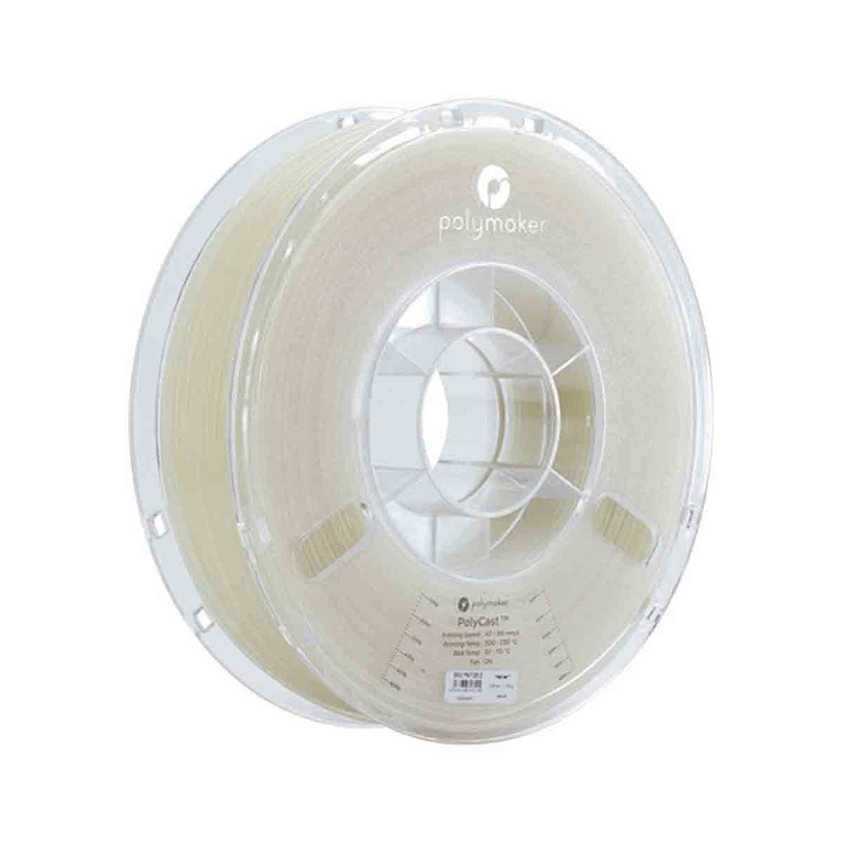 Polymaker 1.75mm Natural PolyCast 3D Printer Filament, 750g