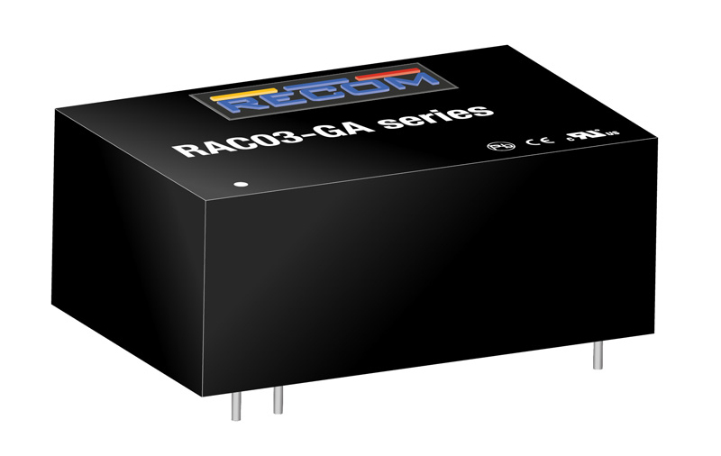 Recom Switching Power Supply, RAC04-12SGB, 12V dc, 330mA, 4W, 1 Output, 305 V ac, 430 V dc Input Voltage