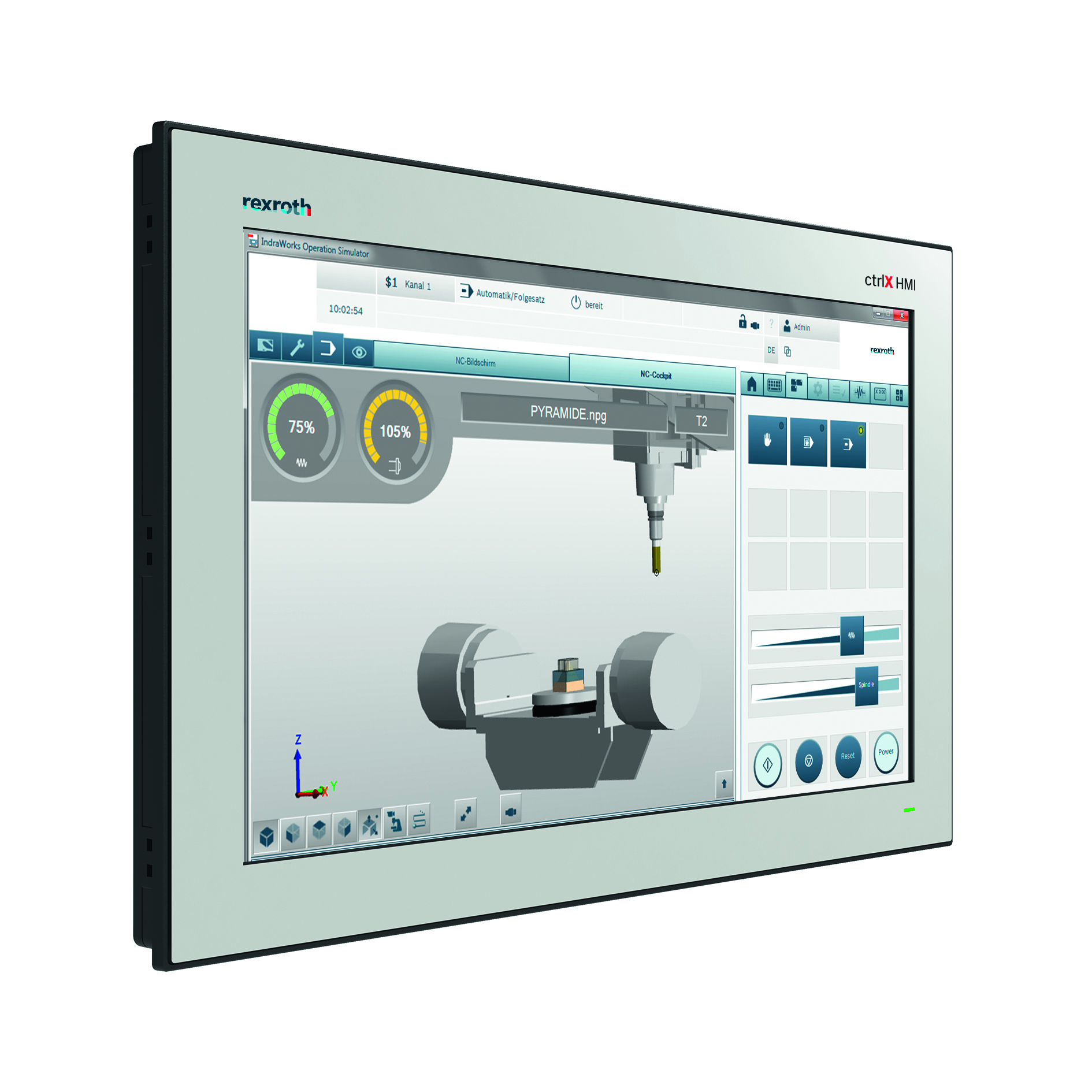 Bosch Rexroth VR4121 Series ctrlX HMI Panel PC - 21.5 in, LCD Display, 1920 x 1080