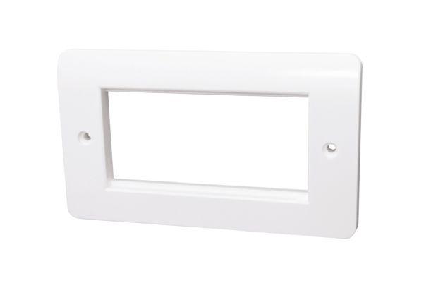 HellermannTyton Connectivity HTC Series, Cat6, Cat6a Double Gang 86 x 146 Faceplate