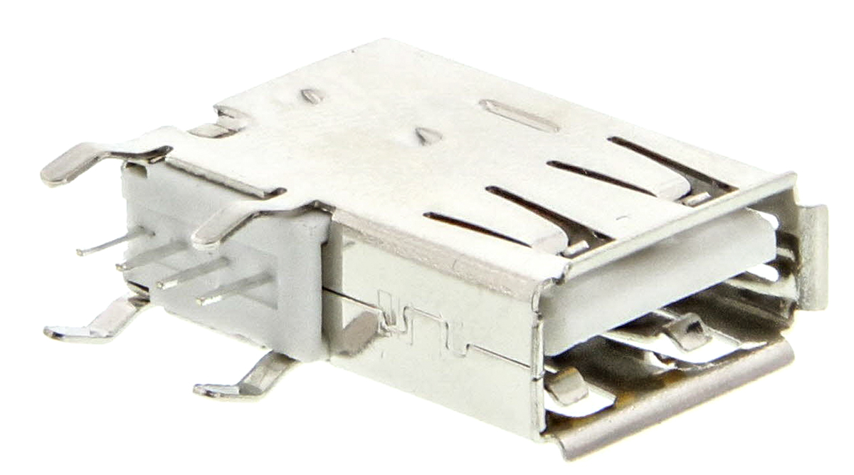 Wurth Elektronik Right Angle, Through Hole, Socket Type A 2.0 USB Connector