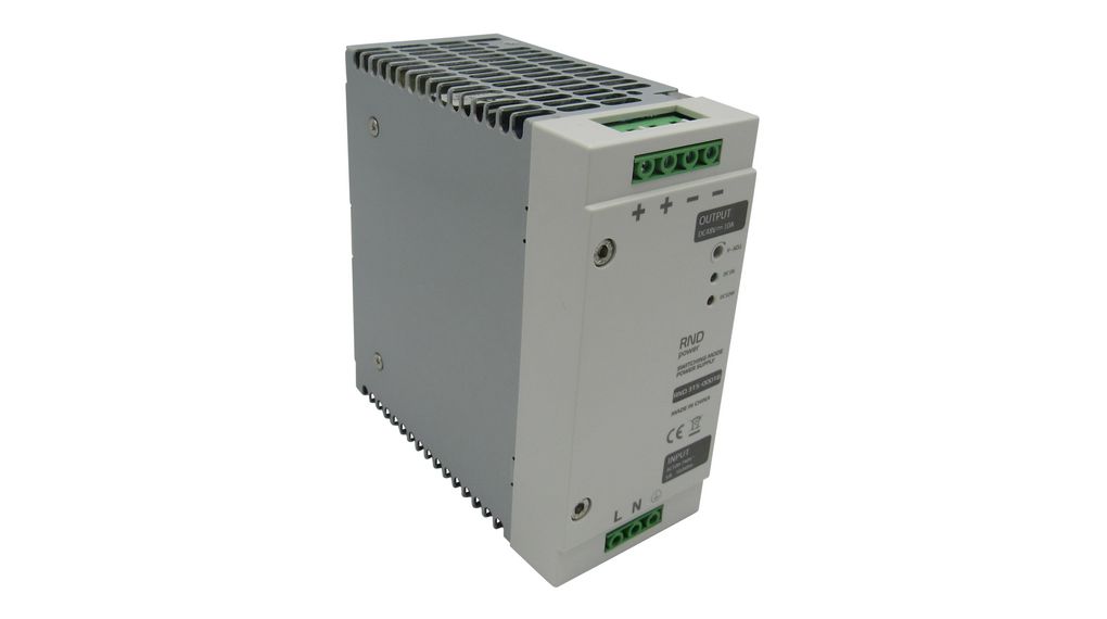 RND RND 315 Switched Mode DIN Rail Power Supply, 100 → 240V ac ac Input, 48V dc dc Output, 10A Output, 480W