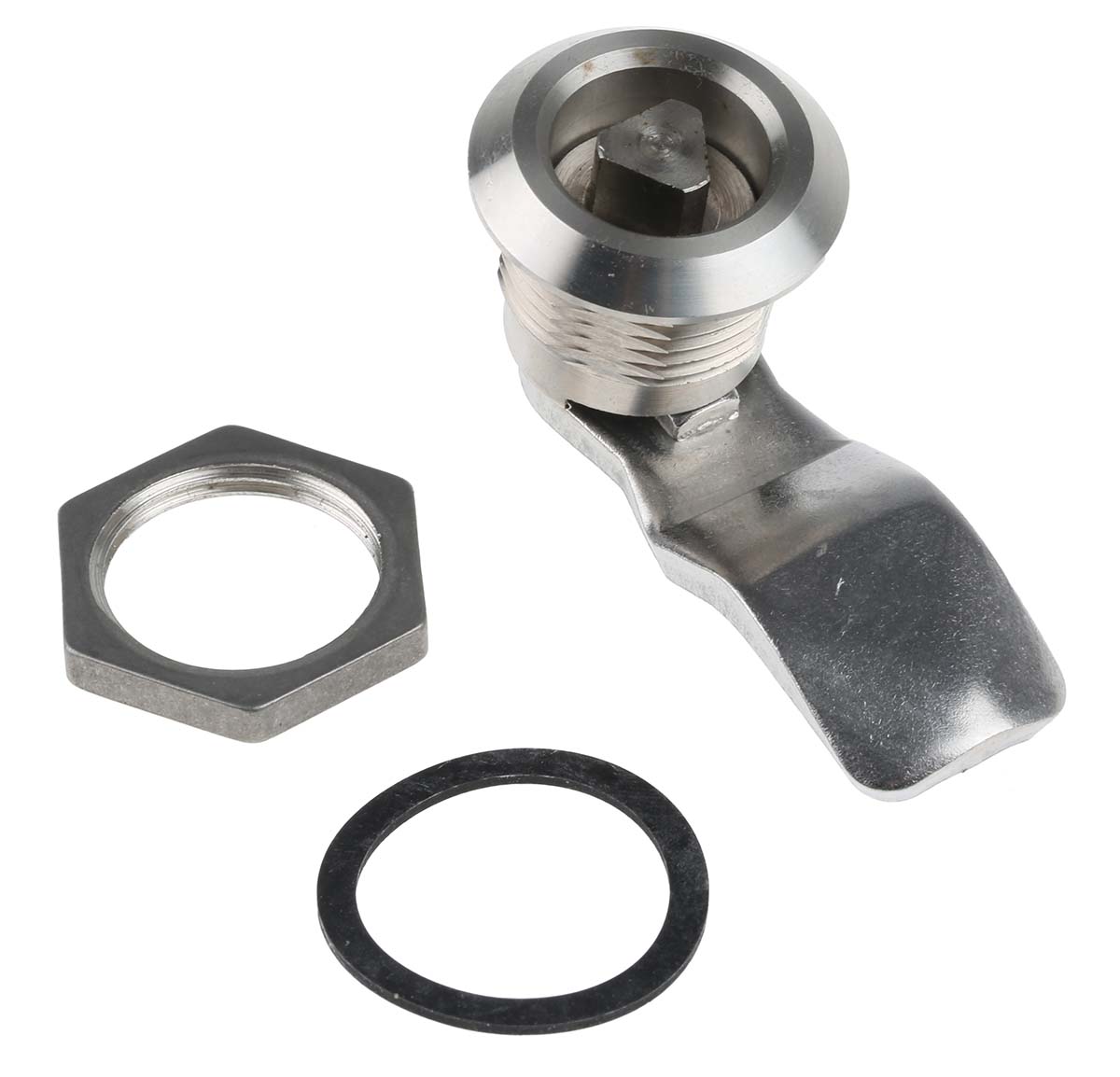 Steinbach & Vollman Stainless Steel Triangular Lock, 13mm Panel-to-Tongue, 20.2 x 22.2mm Cutout, Key Unlock