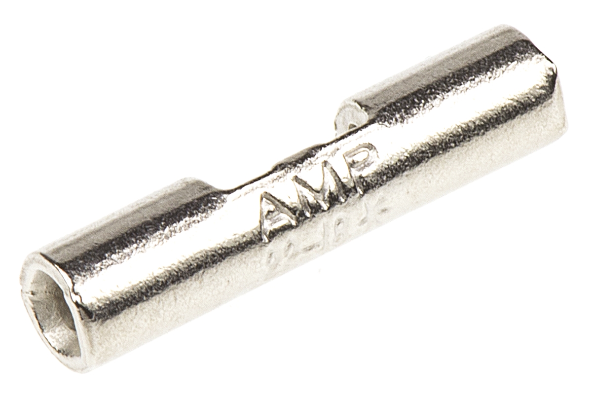 TE Connectivity, STRATO-THERM Strap Butt Splice Connector, Uninsulated, Nickel 22 → 16 AWG