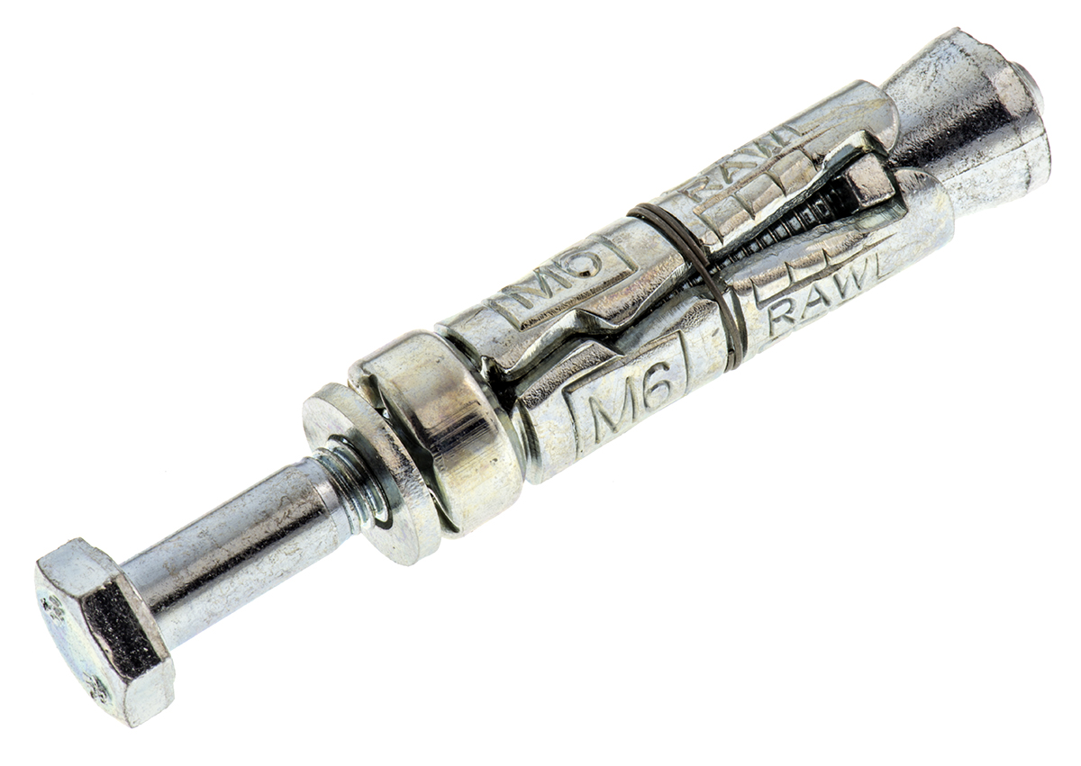 RawlPlug Steel Masonry Anchor M6 x 70mm, 12mm Fixing Hole