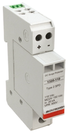 Bourns, 1320 Surge Arrester 150 V dc Maximum Voltage Rating 40kA Maximum Surge Current 2 Pole Protector