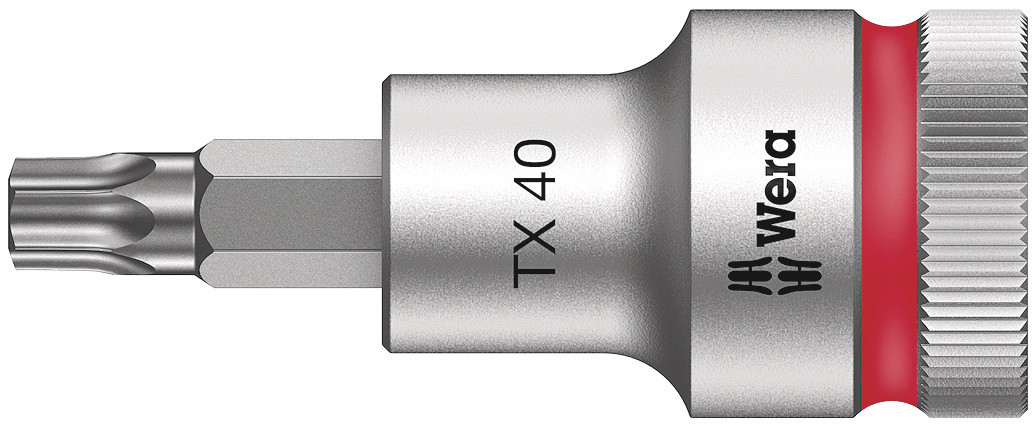 Wera 1/2 in Drive Bit Socket, Torx Bit, T40, 60 mm Overall Length