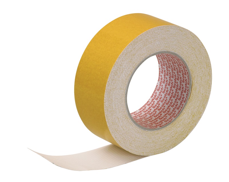 3M 9191 White Double Sided Paper Tape, 0.26mm Thick, Polyethylene Backing, 50mm x 25m