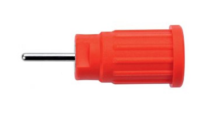 Schutzinger Yellow Male Banana Socket, Press-In Termination, 24A, 1kV, Nickel Plating