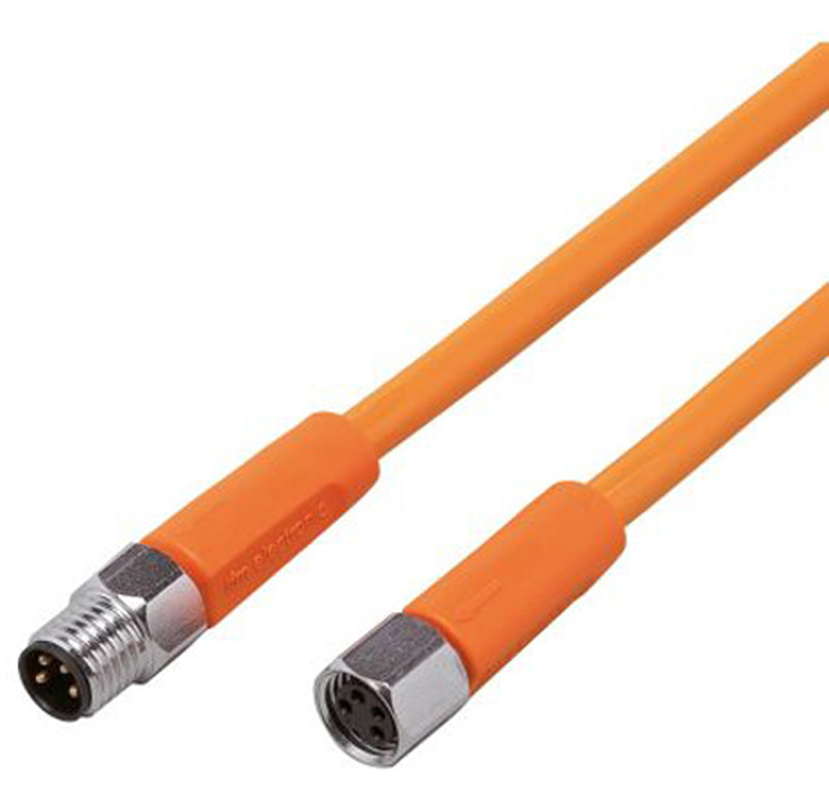 ifm electronic Female 4 way Straight M8 to Male 4 way Straight M8 Sensor Actuator Cable, 1 m