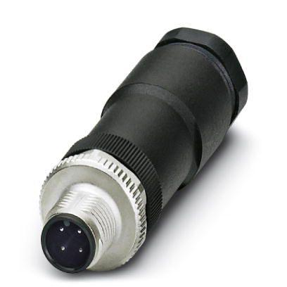 Phoenix Contact Circular Connector, 4 Contacts, Cable Mount, M12 Connector, Plug, Male, IP67, SACC Series