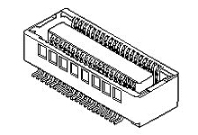Molex Straight Surface Mount PCB Socket, 60-Contact, 2-Row, 0.4mm Pitch, Solder Termination