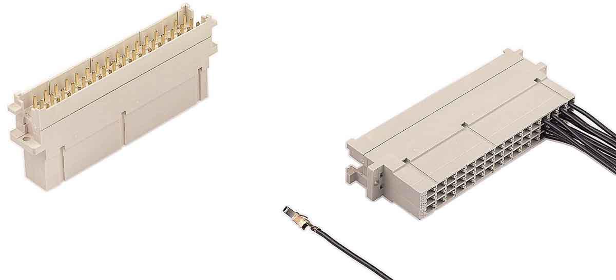HARTING 09 06 48 Way 5.08mm Pitch, Type F Class C1, 3 Row, Straight DIN 41612 Connector, Plug