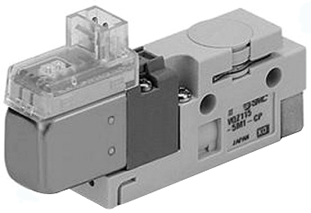 SMC Solenoid Valve VQZ115-5LO1-CP-Q, 3 Port, NC, 24 V dc 1/8 in