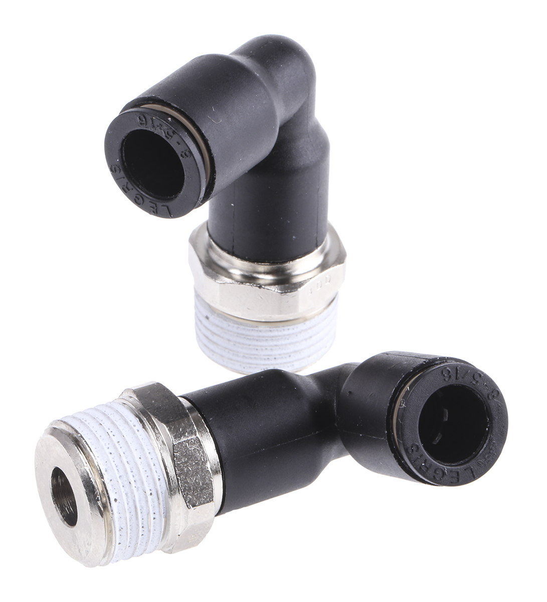 Legris LF3000 Series Elbow Threaded Adaptor, R 3/8 Male to Push In 8 mm, Threaded-to-Tube Connection Style