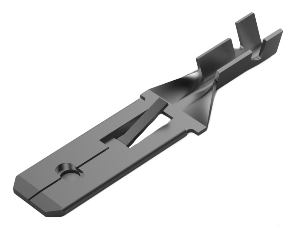 TE Connectivity FASTIN-FASTON .250 Uninsulated Male Spade Connector, Tab, 6.35 x 0.81mm Tab Size, 0.5mm² to 1mm²