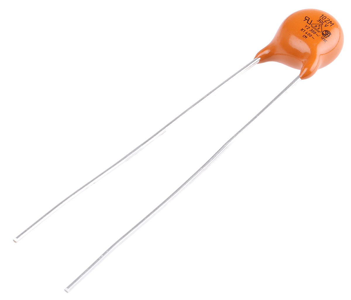 Vishay Single Layer Ceramic Capacitor (SLCC) 1nF 250V ac ±20% Y5U Dielectric, 30LV, Through Hole +125°C Max Op. Temp.