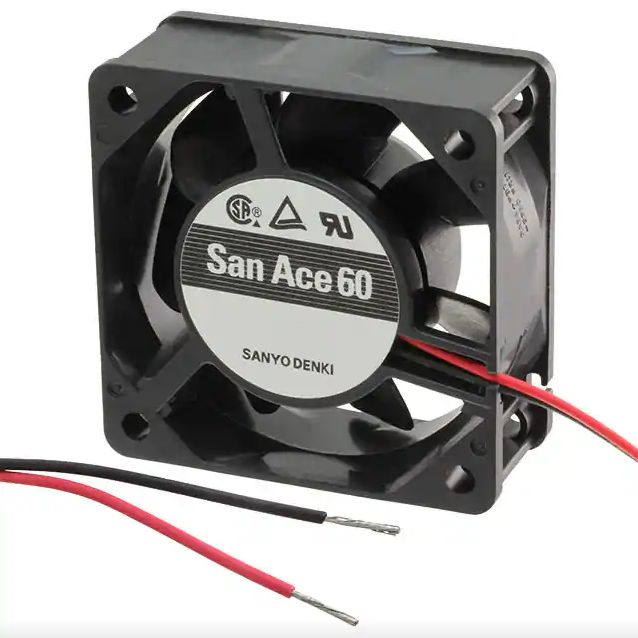Sanyo Denki 9S Series Axial Fan, 12 V dc, DC Operation, 34.8m³/h, 1.32W, 110mA Max, 60 x 60 x 25mm