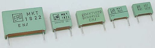 Vishay MKT 1822 Polyester Film Capacitor, 160 V ac, 250 V dc, ±10%, 330nF, Through Hole