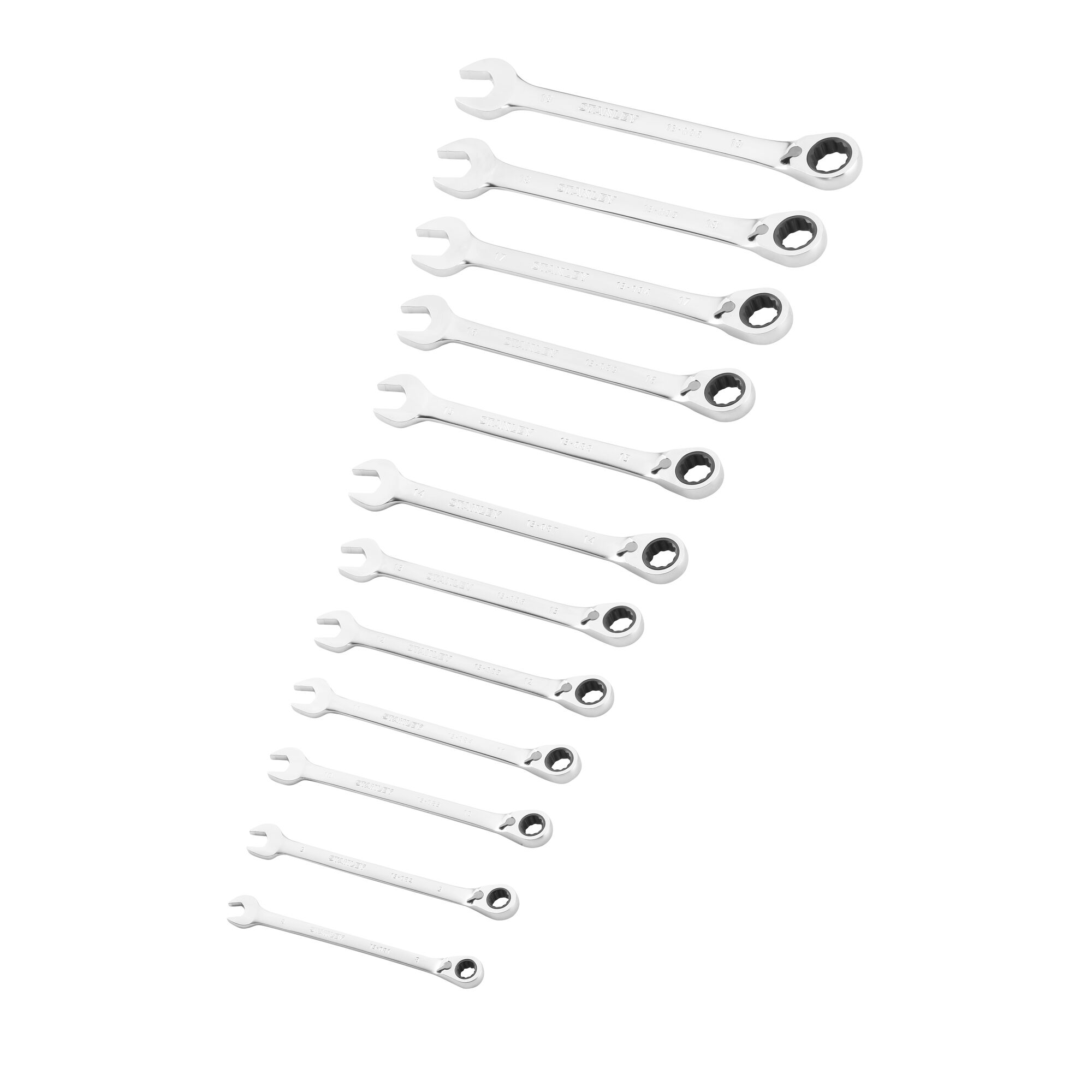 Stanley FMMT82 Series 12-Piece Combination Spanner Set, 8 mm, 9 mm, 10 mm, 11 mm, 12 mm, 13 mm, 14 mm, 15 mm, 16 mm, 17