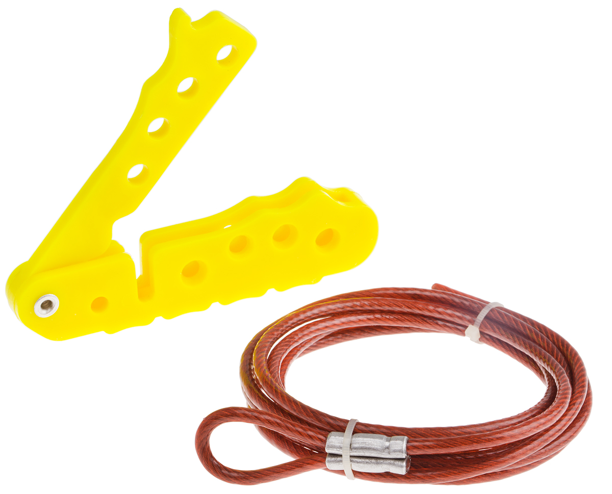 RS PRO Red 4-Lock Nylon, PVC, Steel Cable Lock, 7.25mm Shackle