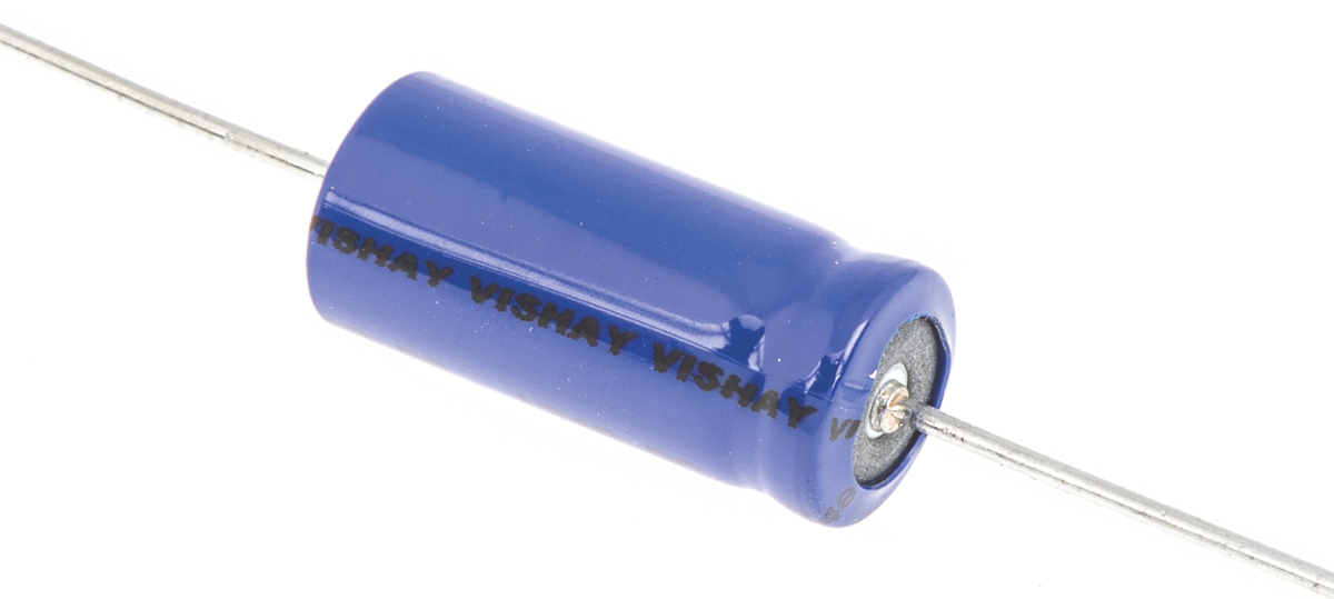 Vishay 100μF Aluminium Electrolytic Capacitor 63V dc, Axial, Through Hole - MAL202138101E3