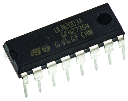 STMicroelectronics ULQ2003A, 7-element NPN Darlington Transistor, 500 mA 50 V HFE:1000 @ 350 mA @ 2 V, 16-Pin PDIP