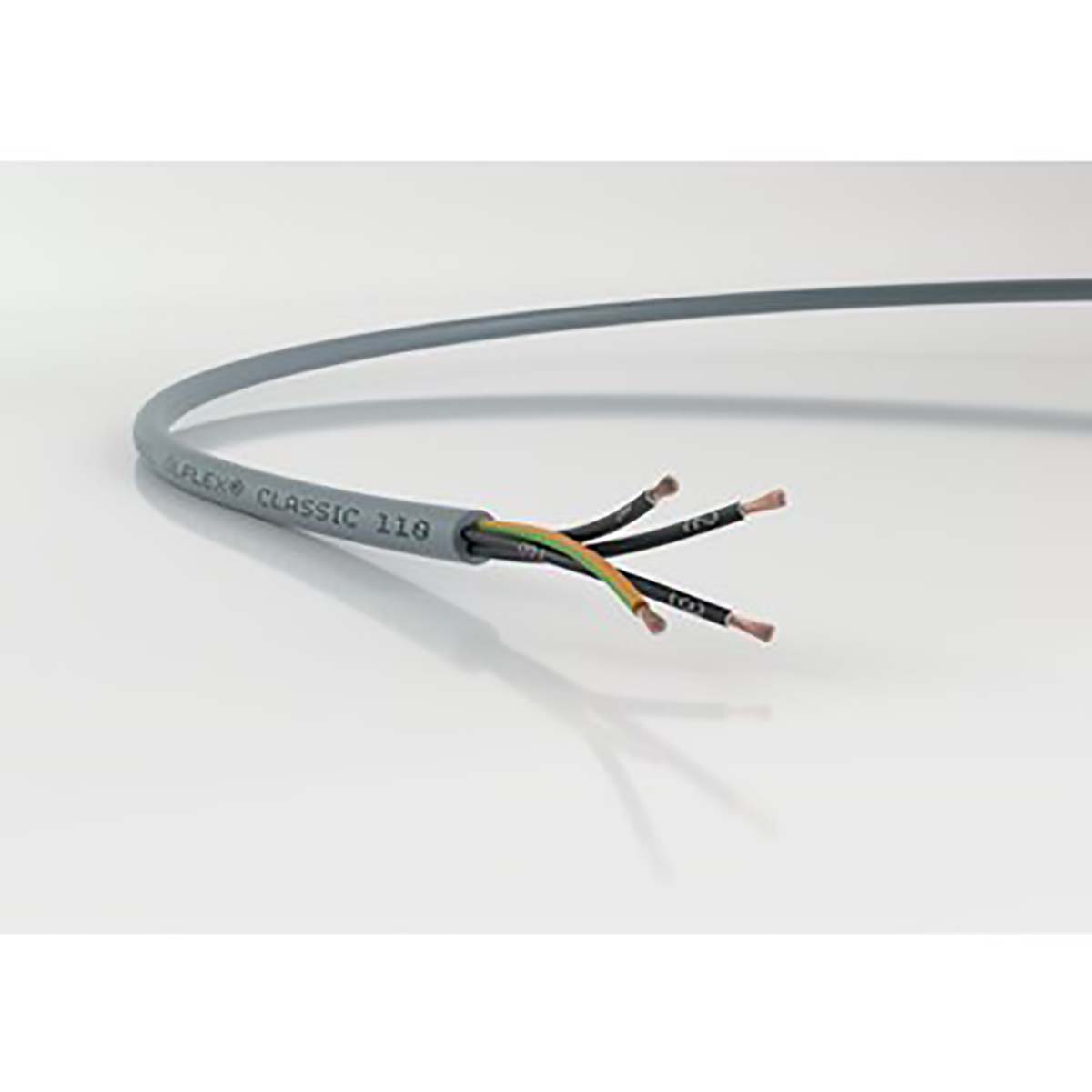 Lapp ÖLFLEX CLASSIC 110 Control Cable, 2 Cores, 0.5 mm² CSA 20 AWG, Unscreened, 50 m, Grey Polyvinyl Chloride Sheath