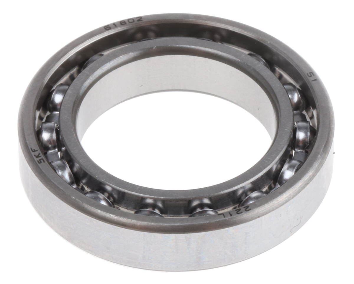 SKF 61802 1 Row Ball Bearing - 15 mm ID, 24 mm OD