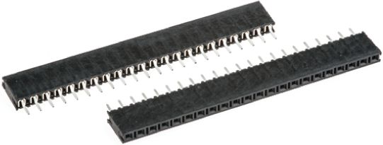 Samtec BCS Series Straight Through Hole Mount PCB Socket, 22-Contact, 1-Row, 2.54mm Pitch, Solder Termination