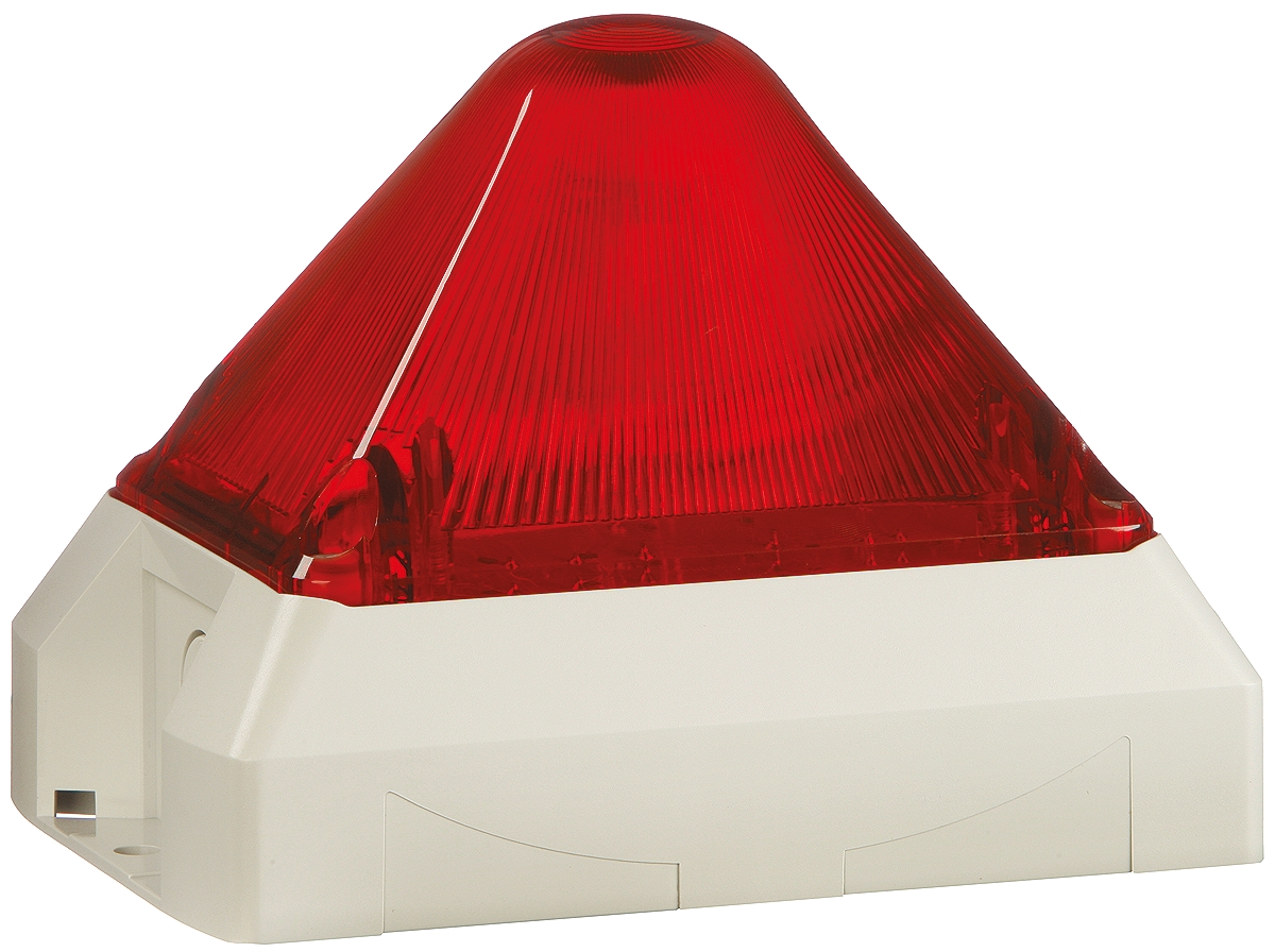 Pfannenberg PY X-M-10 Series Red Flashing Beacon, 24 V ac/dc, Panel Mount, Xenon Bulb