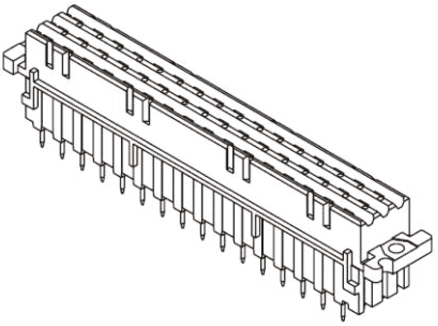 Harting 09 06 48 Way 5.08mm Pitch, Type F Class C1, 3 Row, Straight DIN 41612 Connector, Socket