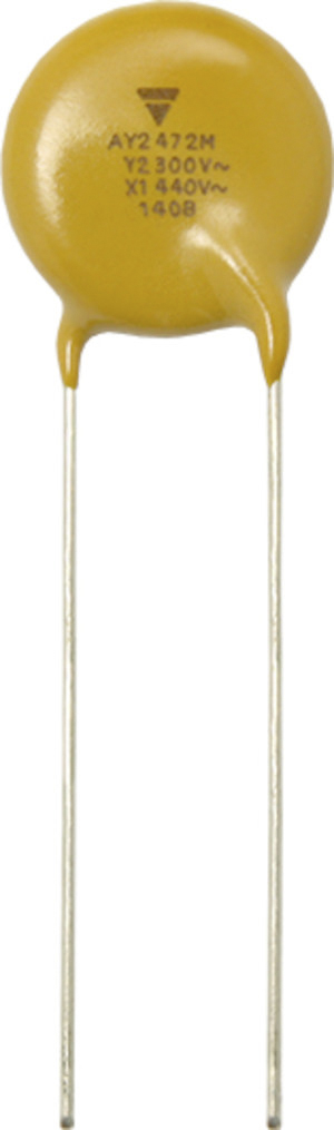 Vishay Single Layer Ceramic Capacitor (SLCC) 10nF 300V ac ±20% Y5V Dielectric, AY2, Through Hole +125°C Max Op. Temp.