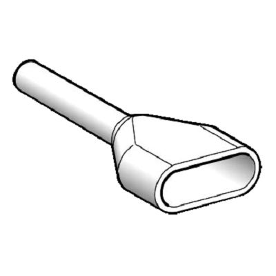 Schneider Electric, AZ5DE Insulated Crimp Bootlace Ferrule, 8mm Pin Length, 1.7mm Pin Diameter, White