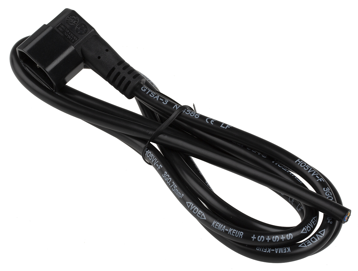 RS PRO IEC C14 Plug to Unterminated Power Cord, 2m
