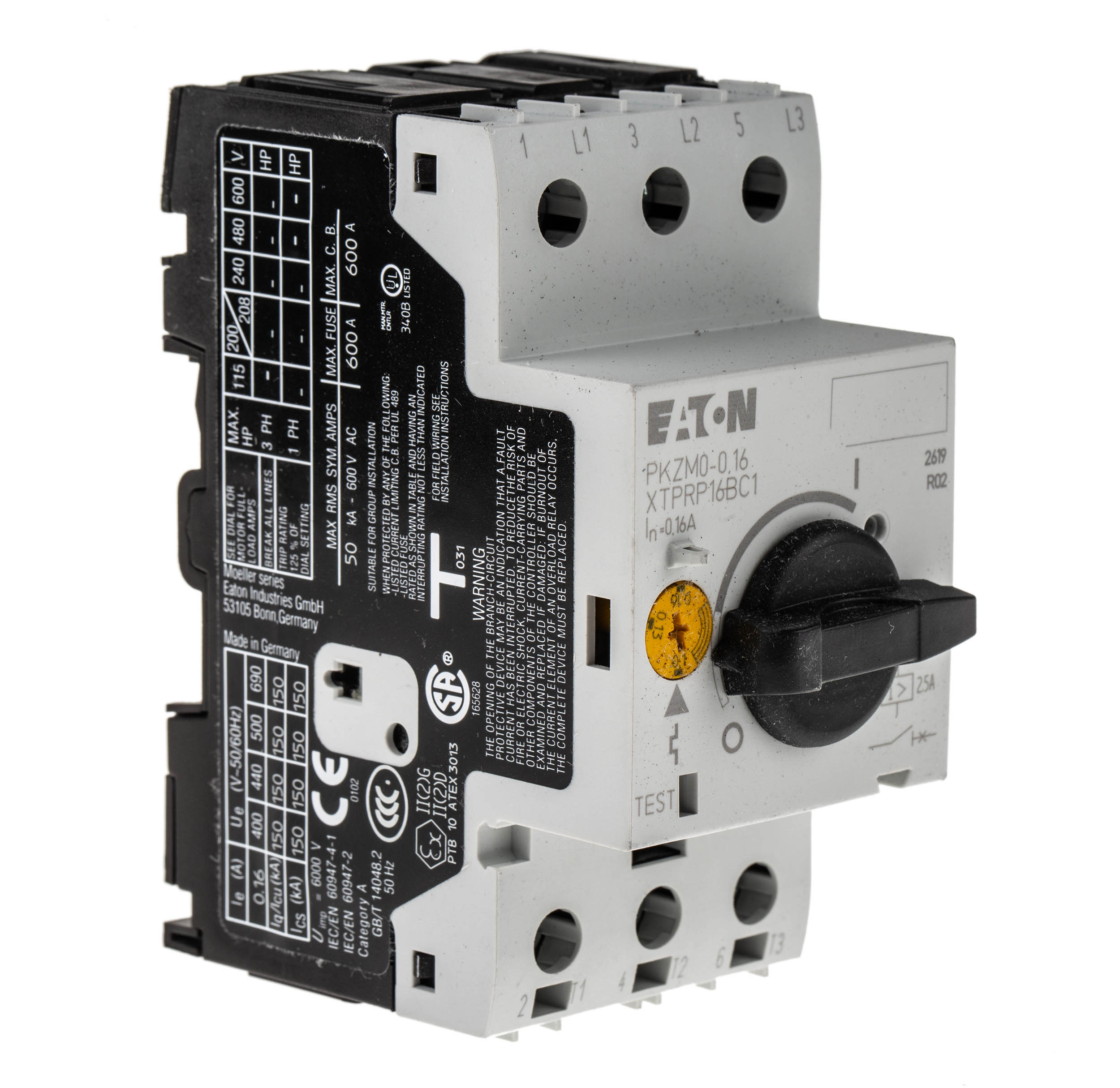Eaton 0.1 → 0.16 A Motor Protection Circuit Breaker, 690 V ac