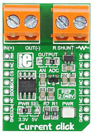 MikroElektronika Current Click Add On Board MikroBus