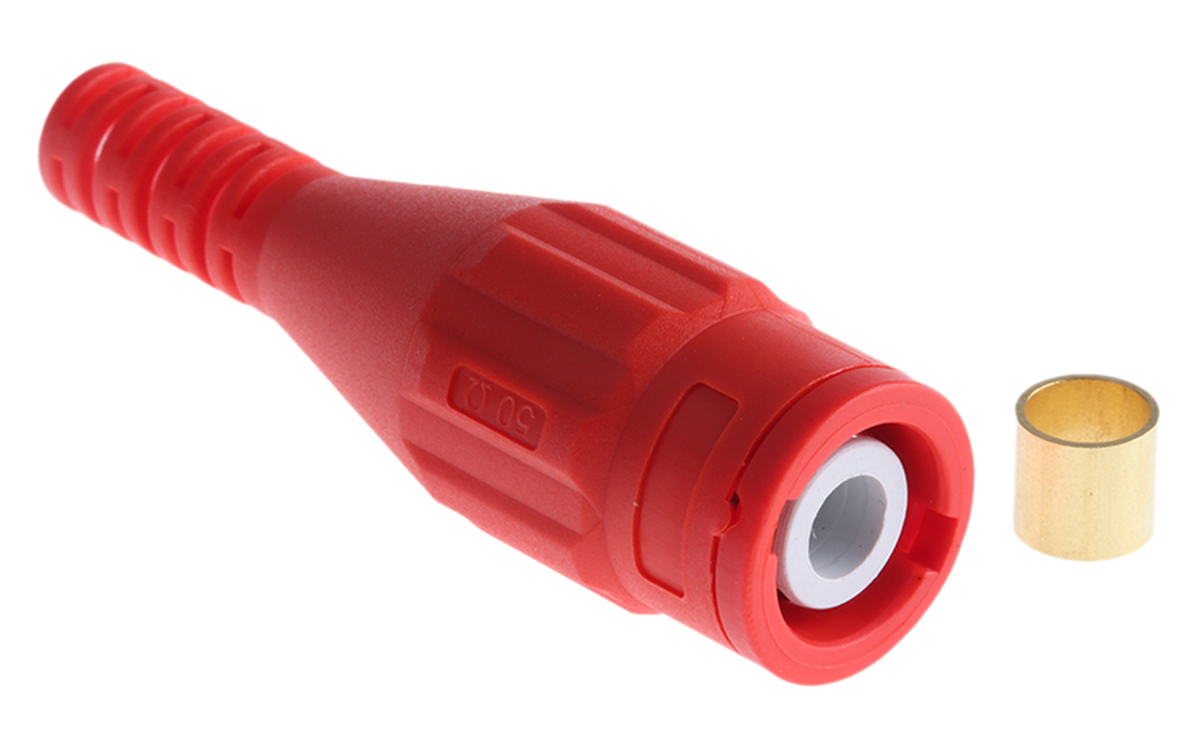 Staubli, Plug Cable Mount BNC Connector, Crimp Termination, Straight Body