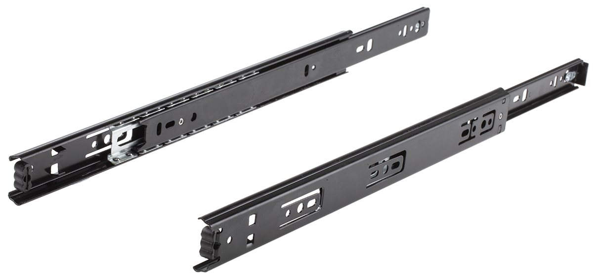 Accuride Steel Drawer Slide, 350mm Closed Length, 50kg Load