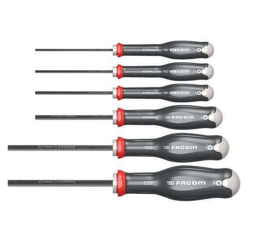 Facom Hexagon Screwdriver Set, 6-Piece