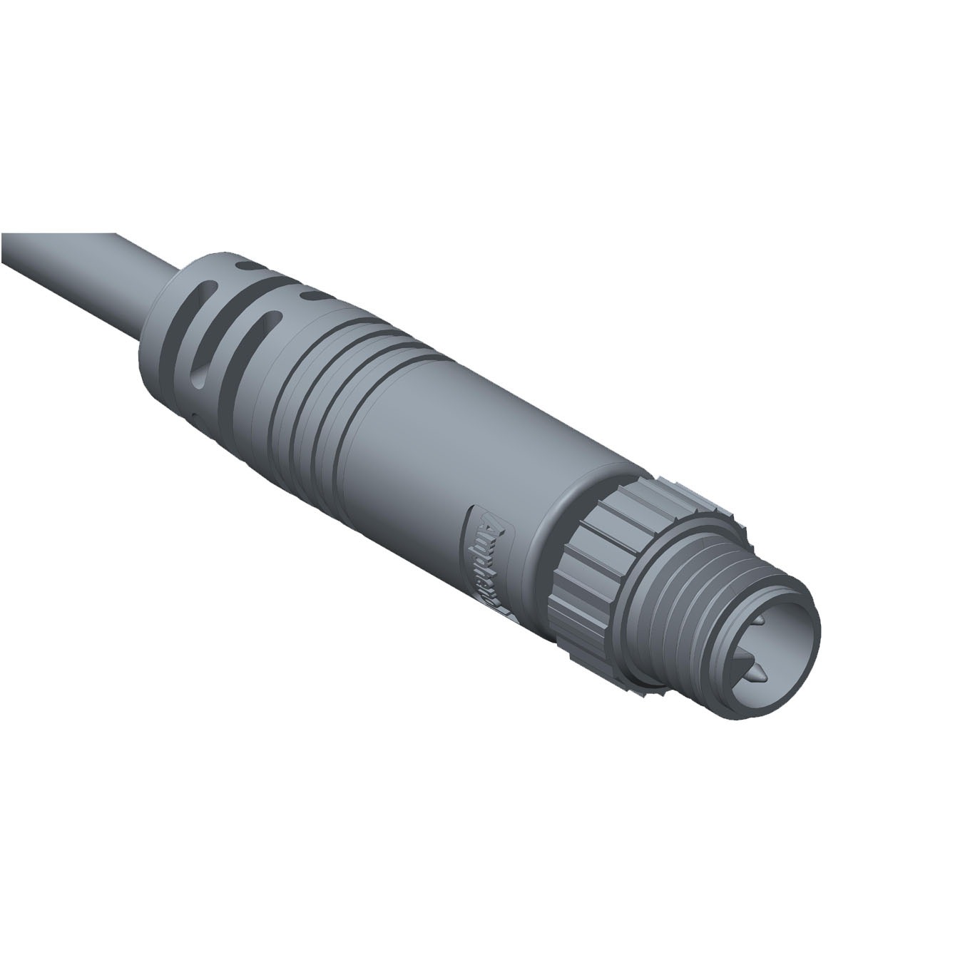 Amphenol Industrial Circular Connector, 3 Contacts, M8 Connector, Plug, Male, IP67
