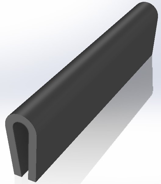 RS PRO Black EPDM Edge Protection, 20m