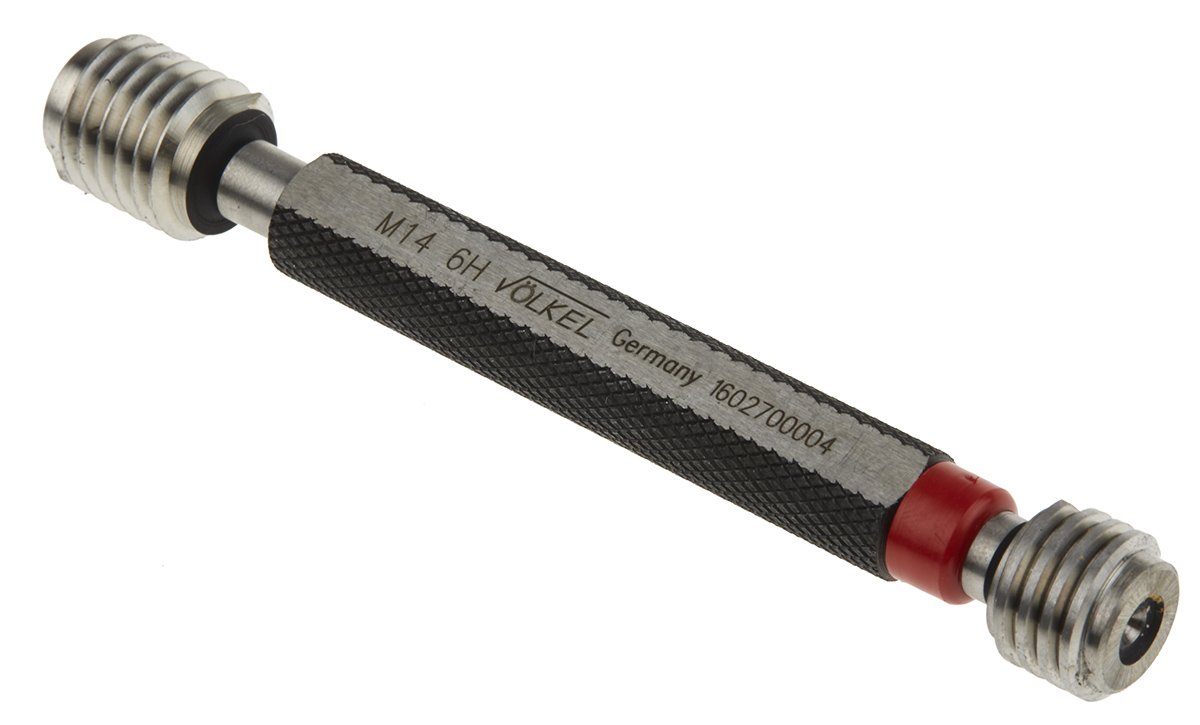 Volkel M14 x 2 Plug Thread Gauge Plug Gauge, 2.0mm Pitch Diameter