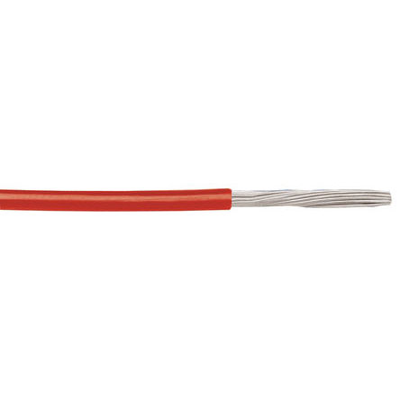 Alpha Wire Hook-up Wire TEFLON Series Red 0.2 mm² Hook Up Wire, 24 AWG, 19/0.13 mm, 30m, PTFE Insulation, 5854 RD005