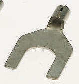 RS PRO Uninsulated Crimp Spade Connector, 0.5mm² to 1.5mm², 22AWG to 16AWG, M3.5 Stud Size
