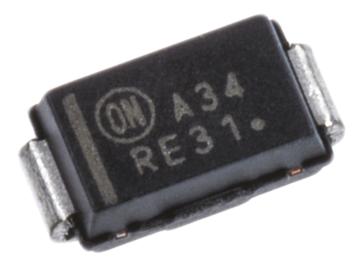 onsemi 40 V 3 A Diode Schottky 2-Pin DO-214AC MBRA340T3G